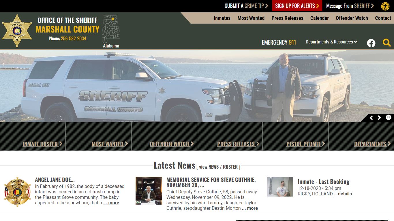 Inmate Roster - Marshall County Sheriff's Office